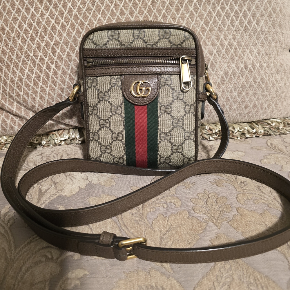Gucci Beige and Brown Crossbody Bag